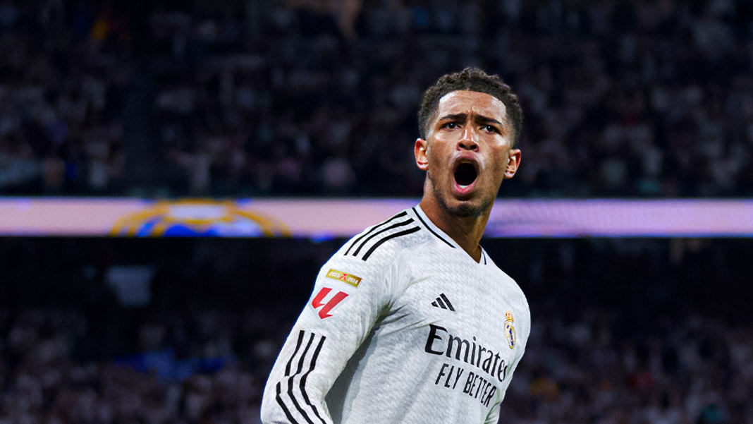 Jude Bellingham célébrant, couverture EA SPORTS FC 25